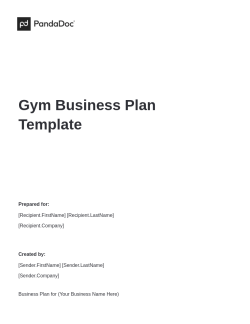Gym Business Plan Template 