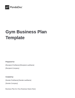 Gym Business Plan Template 