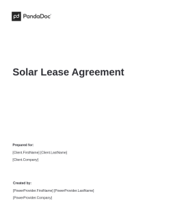 Solar Lease Agreement