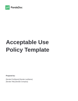 Acceptable Use Policy Template