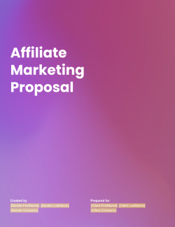 Affiliate Marketing Proposal Template
