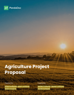 Agriculture Project Proposal Template