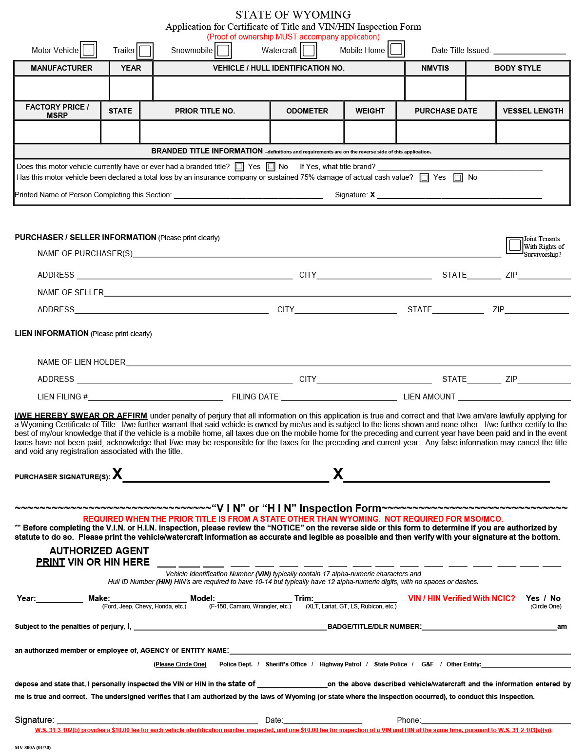 Wyoming Bill of Sale Form Templates, Free Samples for Cars, Boats
