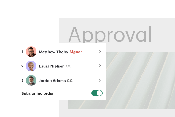 Approval Sigining Order Setup