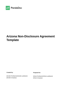 Arizona Non-Disclosure Agreement Template