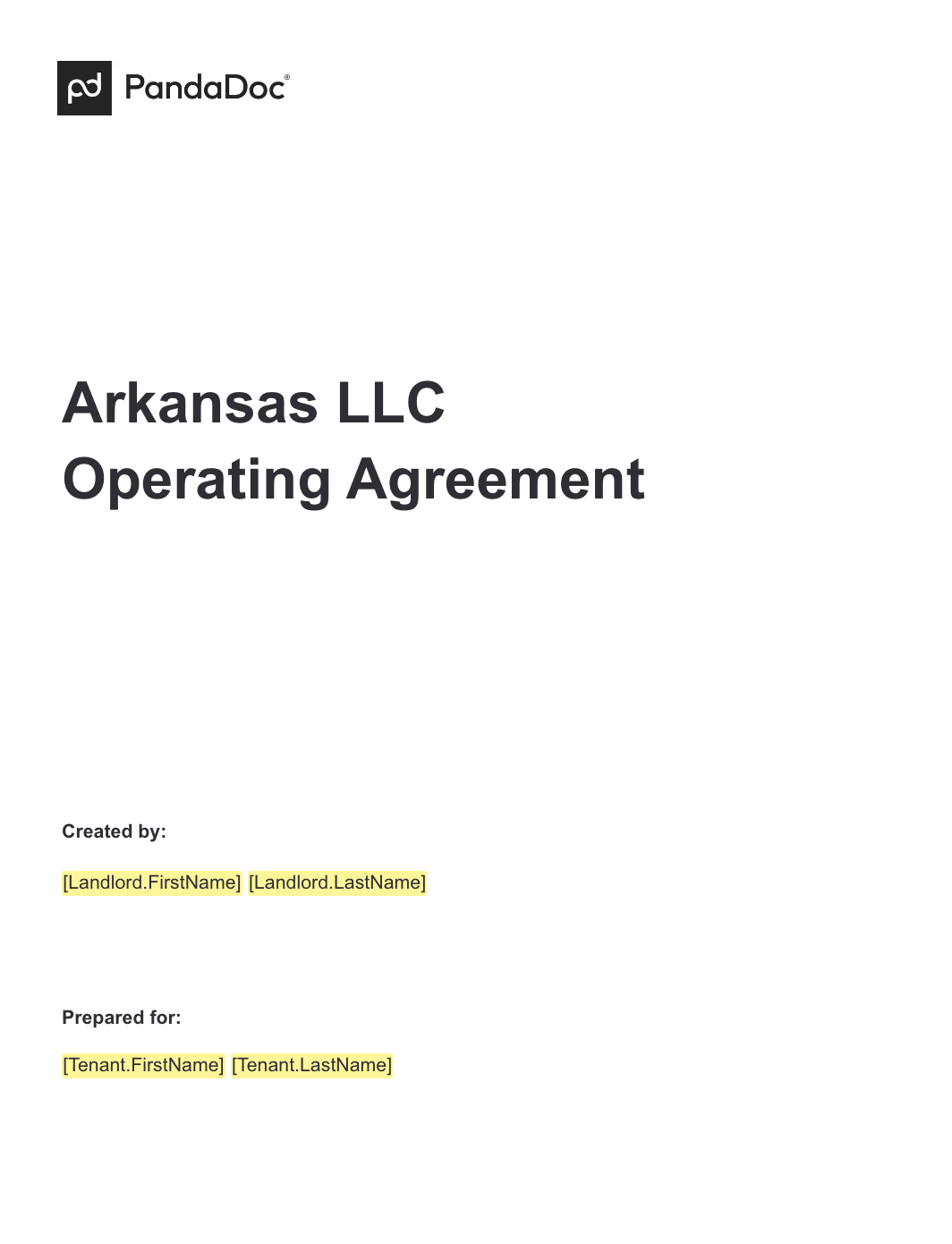 Arkansas LLC Operating Agreement 
