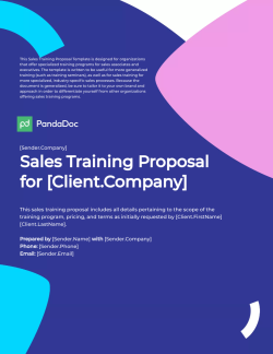 Sales Training Proposal Template