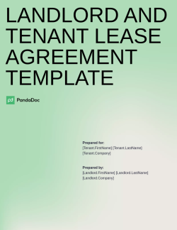 Residential Landlord-Tenant Agreement Template