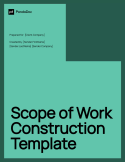 Scope of Work Construction Template