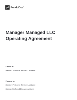 Manager Managed LLC Operating Agreement