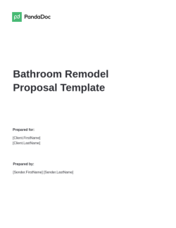 Bathroom Remodel Proposal Template