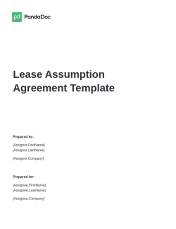 Lease Assumption Agreement Template