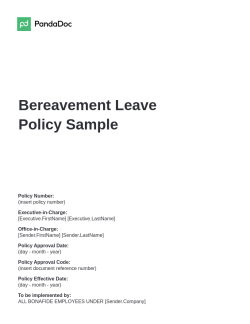 Bereavement Leave Policy Template
