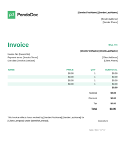 Blank Invoice
