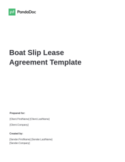 Boat Slip Lease Agreement Template