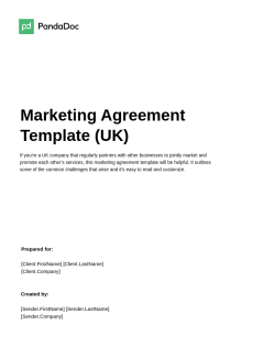 Marketing Agreement Template UK