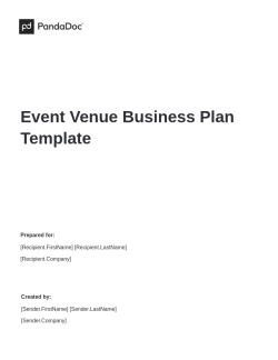 Event Venue Business Plan Template