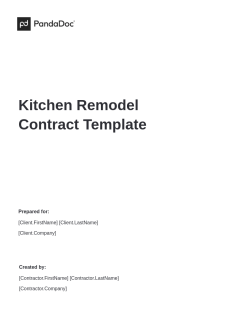 Kitchen Remodel Contract Template
