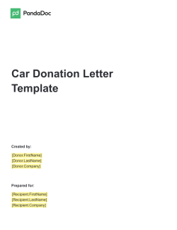 Car Donation Letter Template