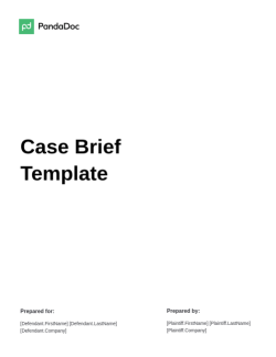 Case Brief Template