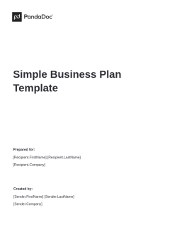 Simple Business Plan Template