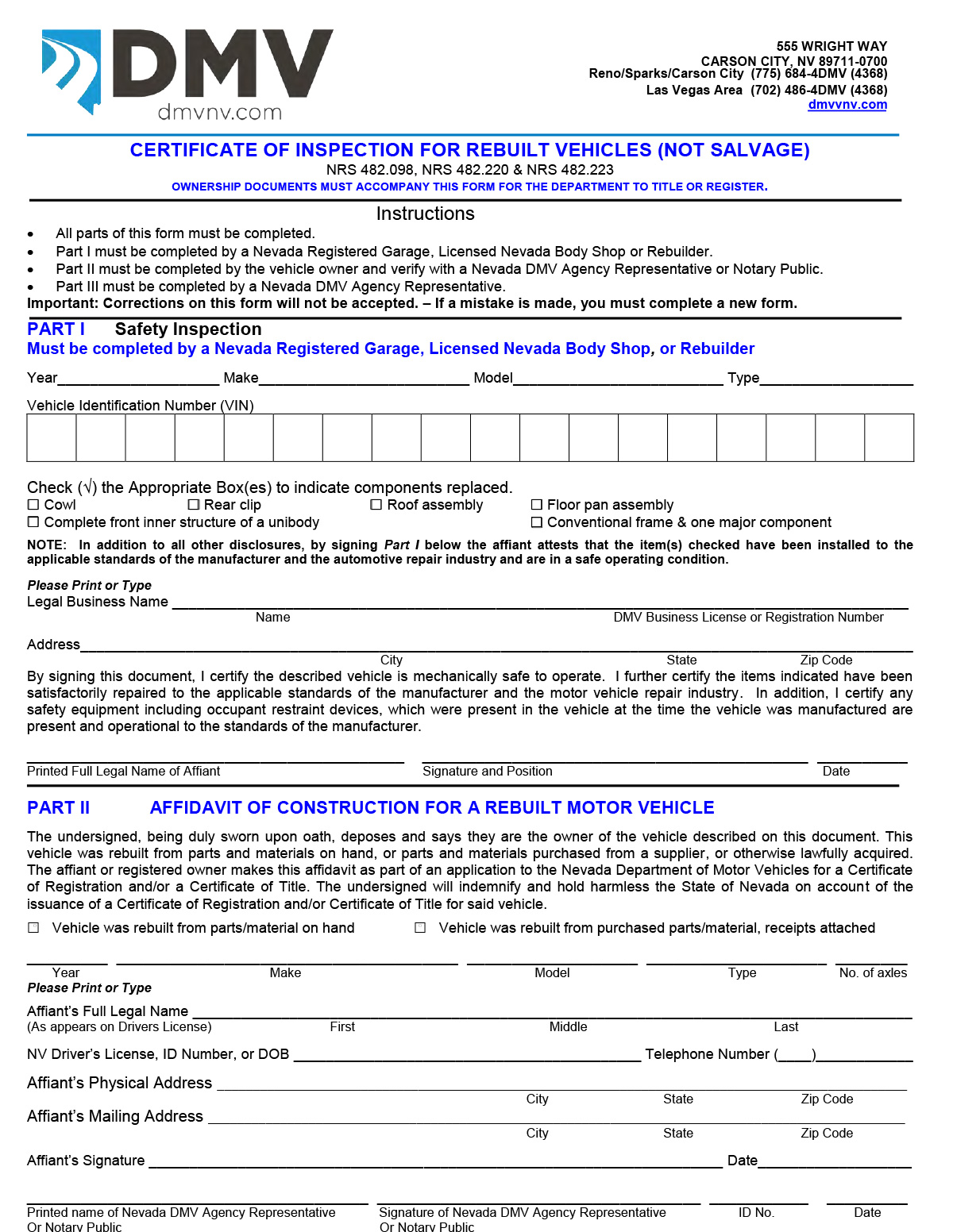 Nevada Bill of Sale Form Templates, Free Samples - Pandadoc