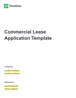 Commercial Lease Application Template