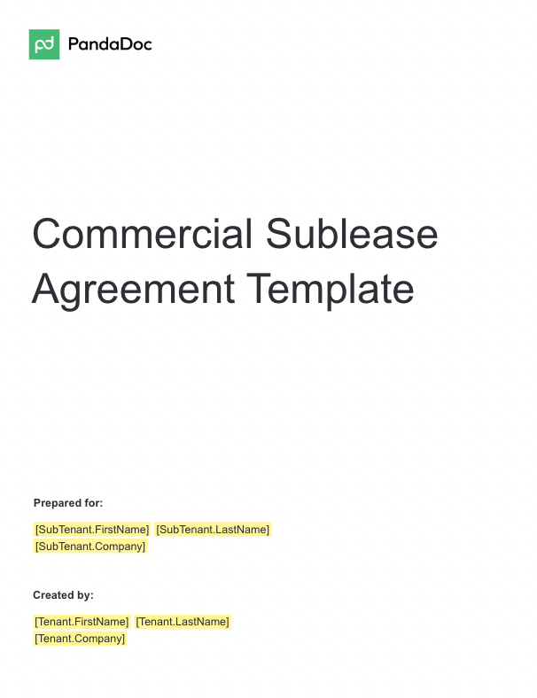 Commercial Sublease Agreement