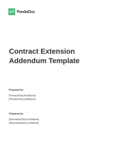 Contract Extension Addendum Template
