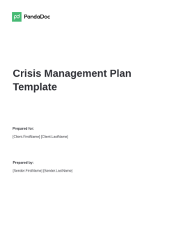 Crisis Management Plan Template