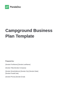 Campground Business Plan Template