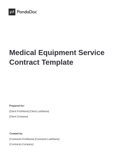 Medical Equipment Service Contract Template