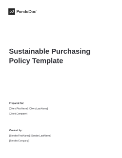 Sustainable Purchasing Policy Template