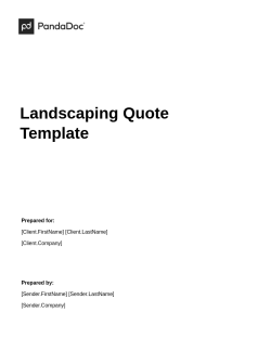 Landscaping Quote Template