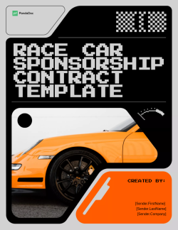 Race Car Sponsorship Contract Template