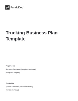 Trucking Business Plan Template