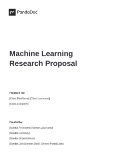 Machine Learning Research Proposal