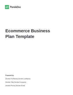 Ecommerce Business Plan Template