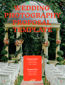 Wedding Photography Proposal Template