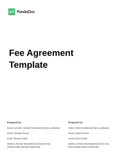 Fee Agreement Template