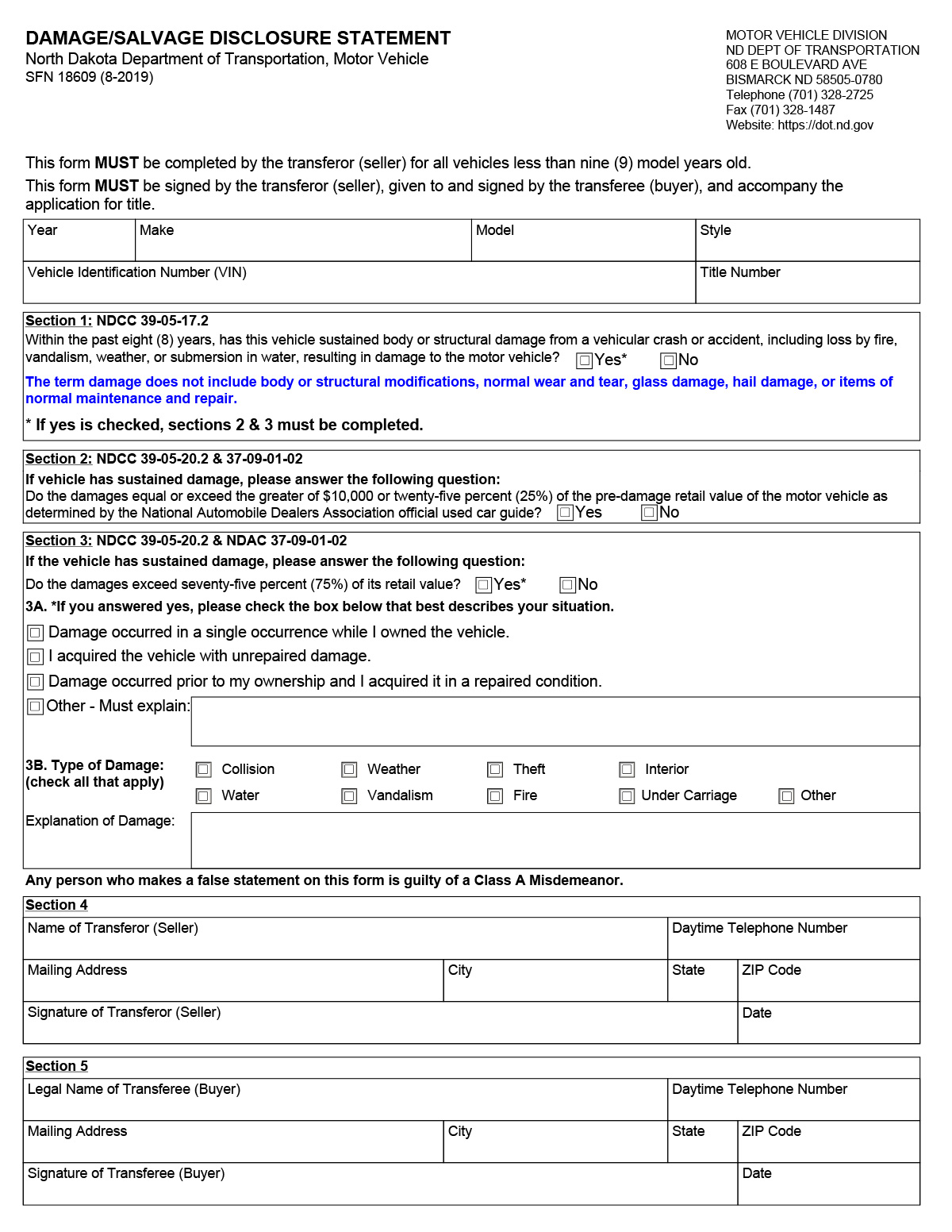 North Dakota Bill of Sale Form Templates, Free Samples - Pandadoc