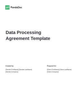 Data Processing Agreement Template