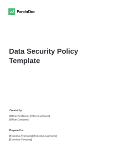 Data Security Policy Template