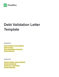 Debt Validation Letter Template