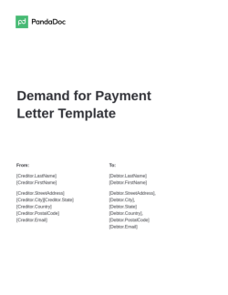Demand for Payment Letter Template