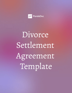 Divorce Settlement Agreement Template