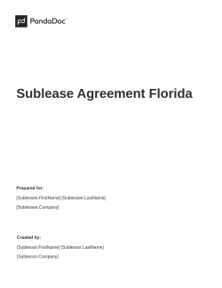 Sublease Agreement Florida