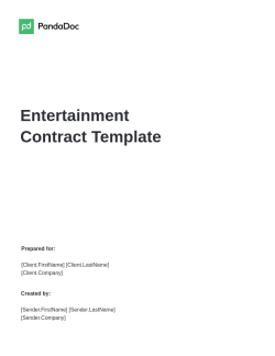 Entertainment Contract Template