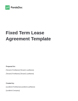 Fixed Term Lease Agreement Template