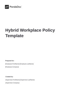 Hybrid Workplace Policy Template